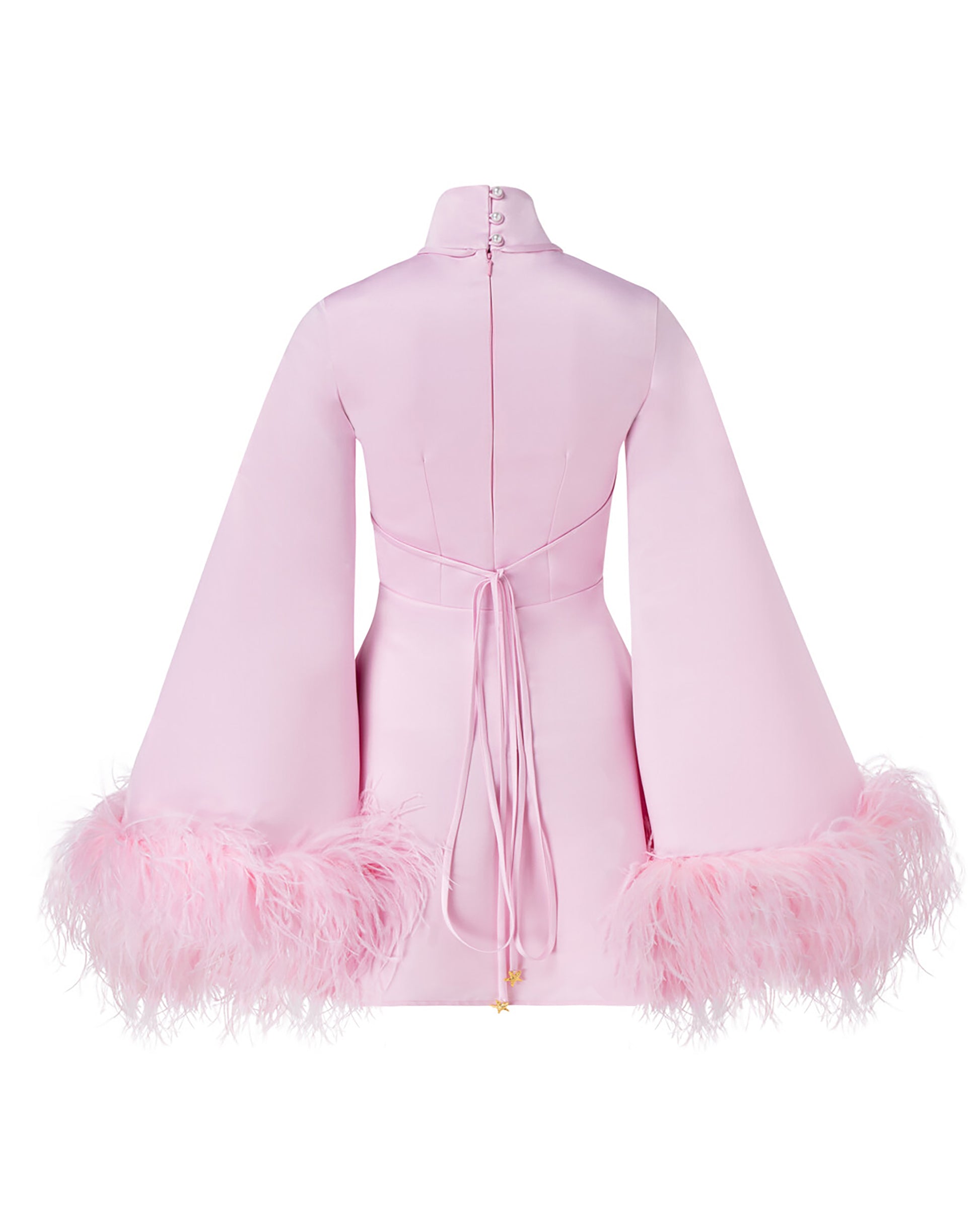 Dress with feathers , ONORI