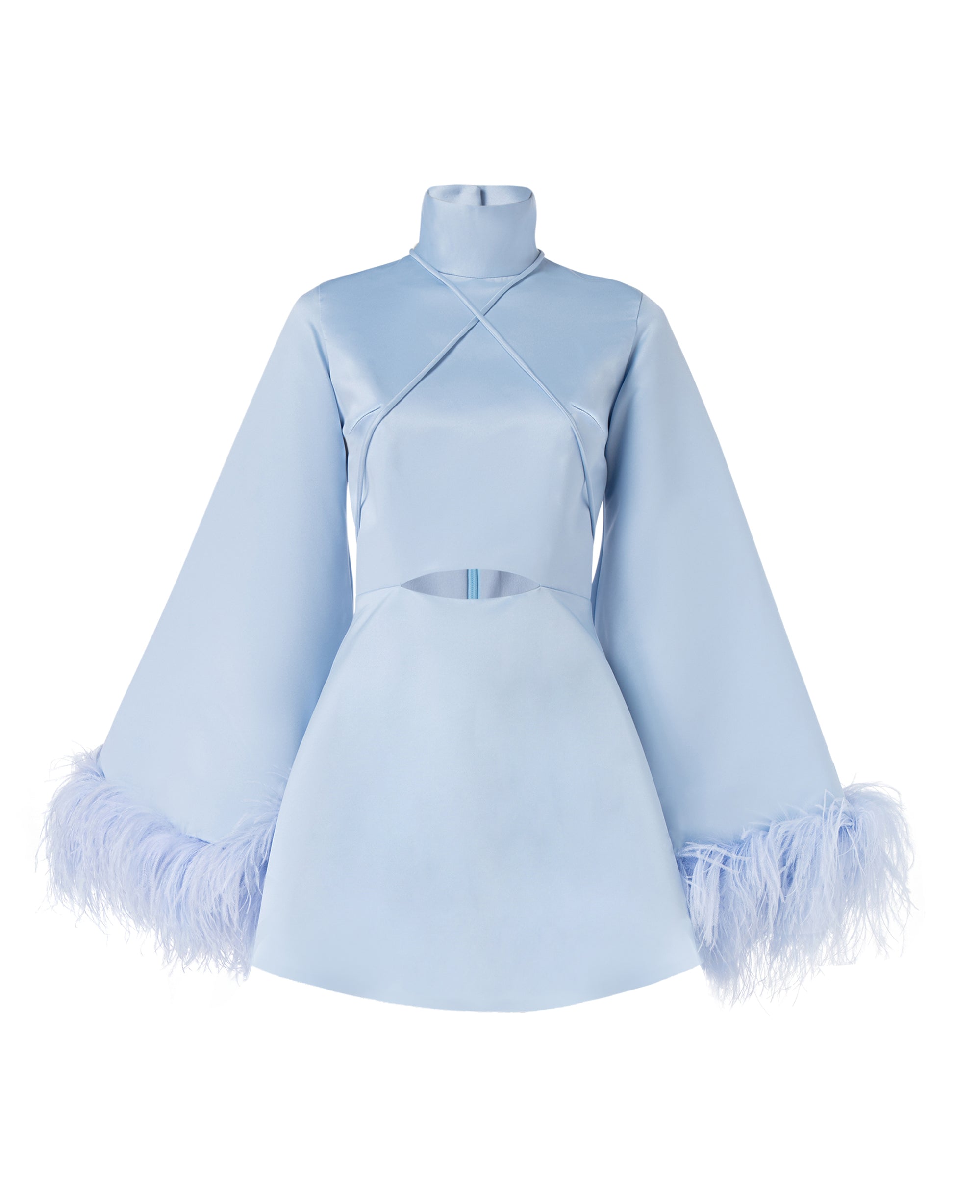 Dress with feathers , ONORI