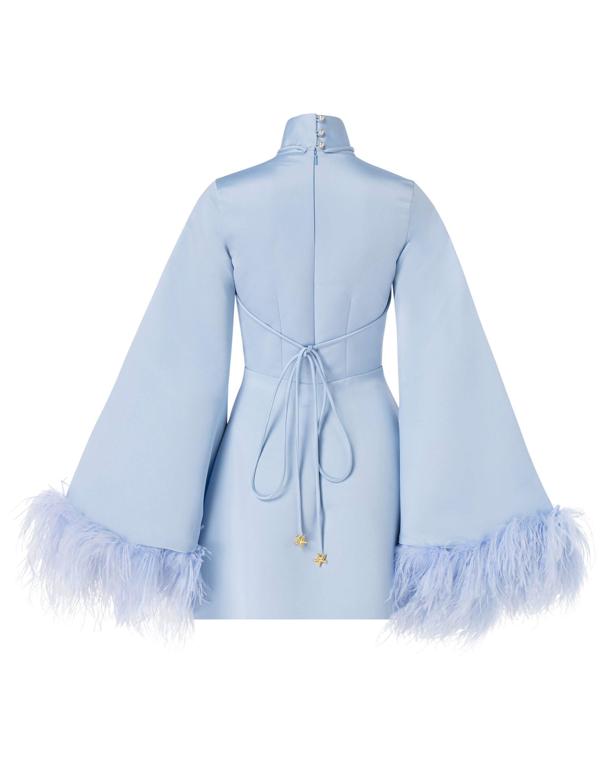 Dress with feathers , ONORI