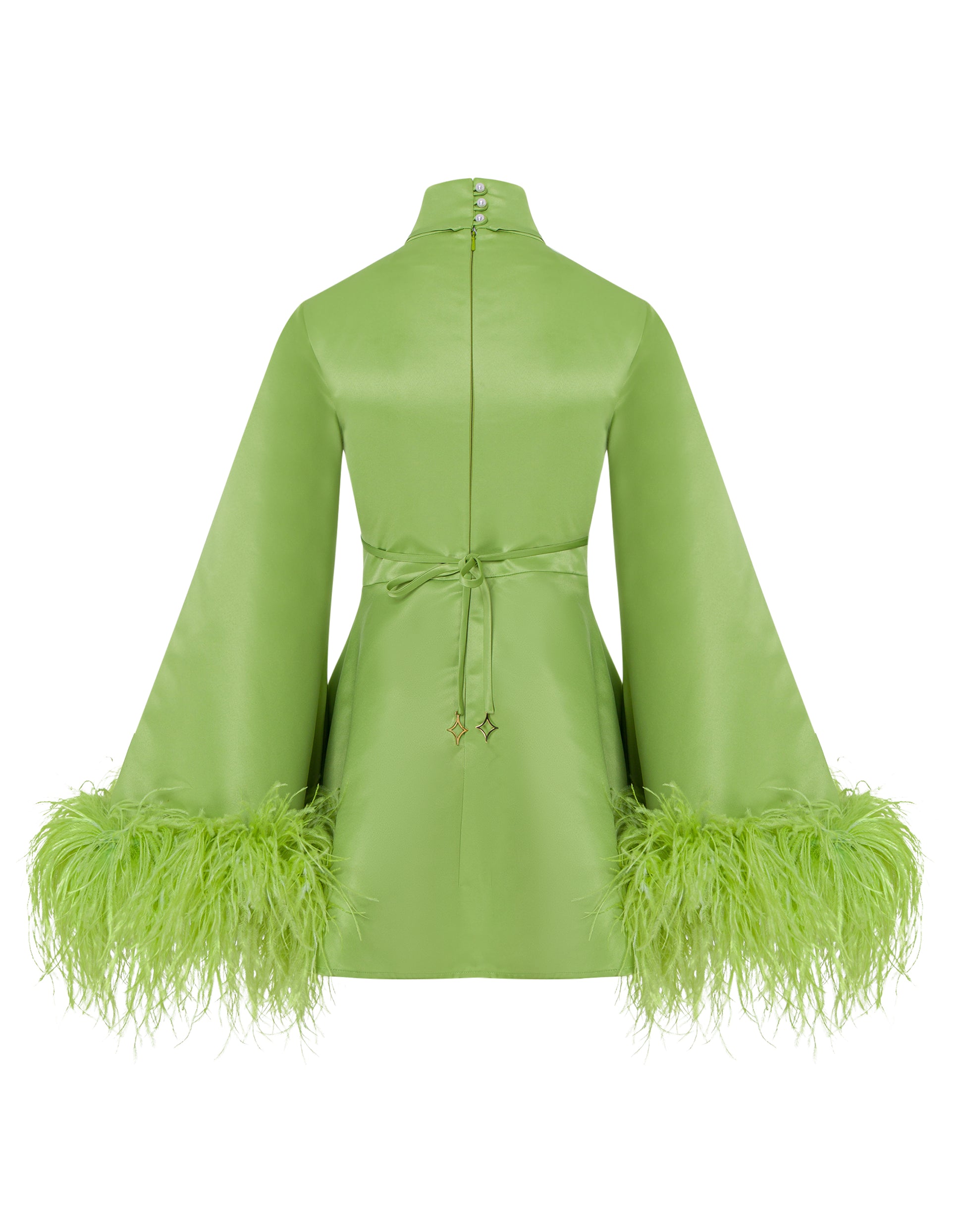 Dress with feathers , ONORI