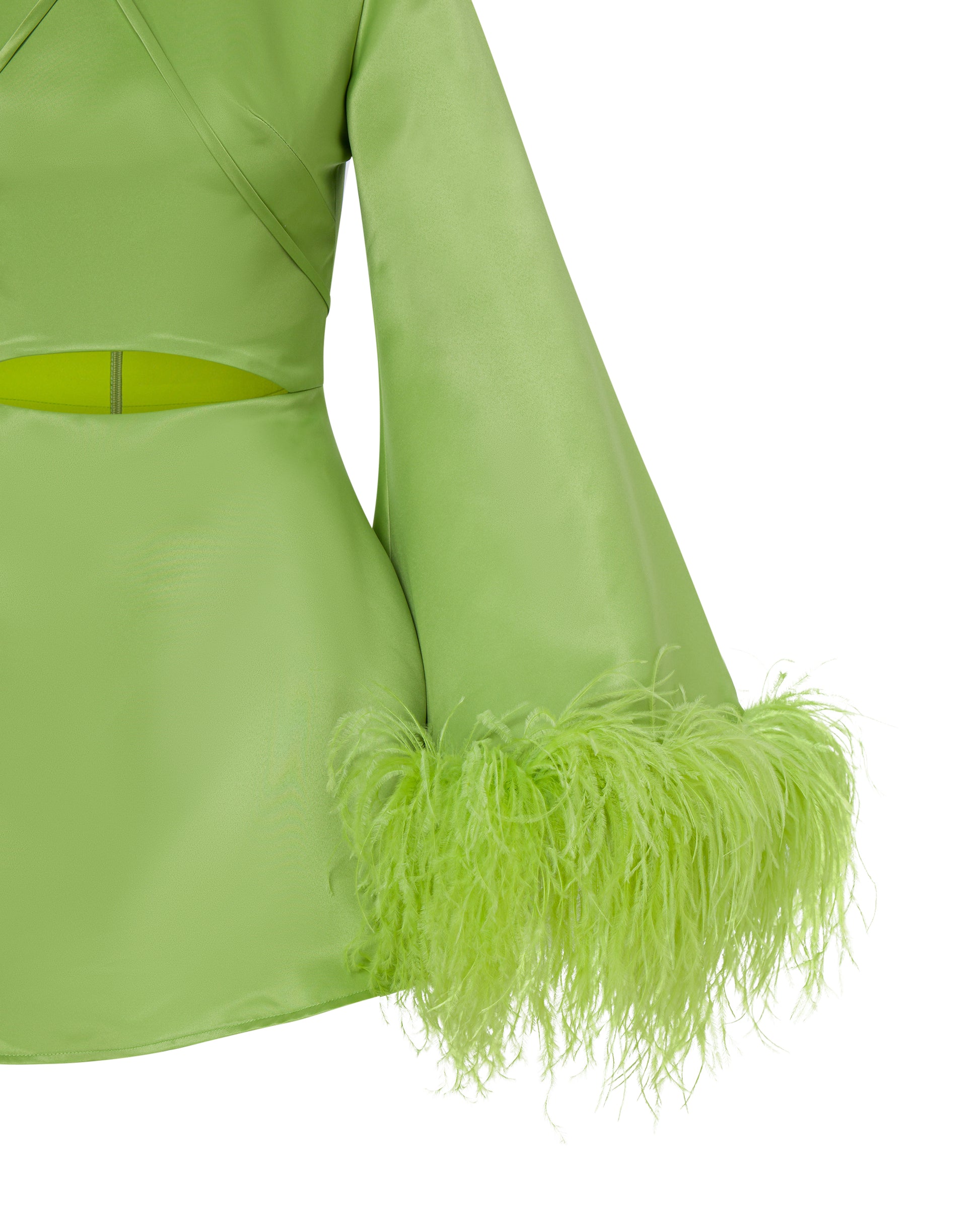 Dress with feathers , ONORI