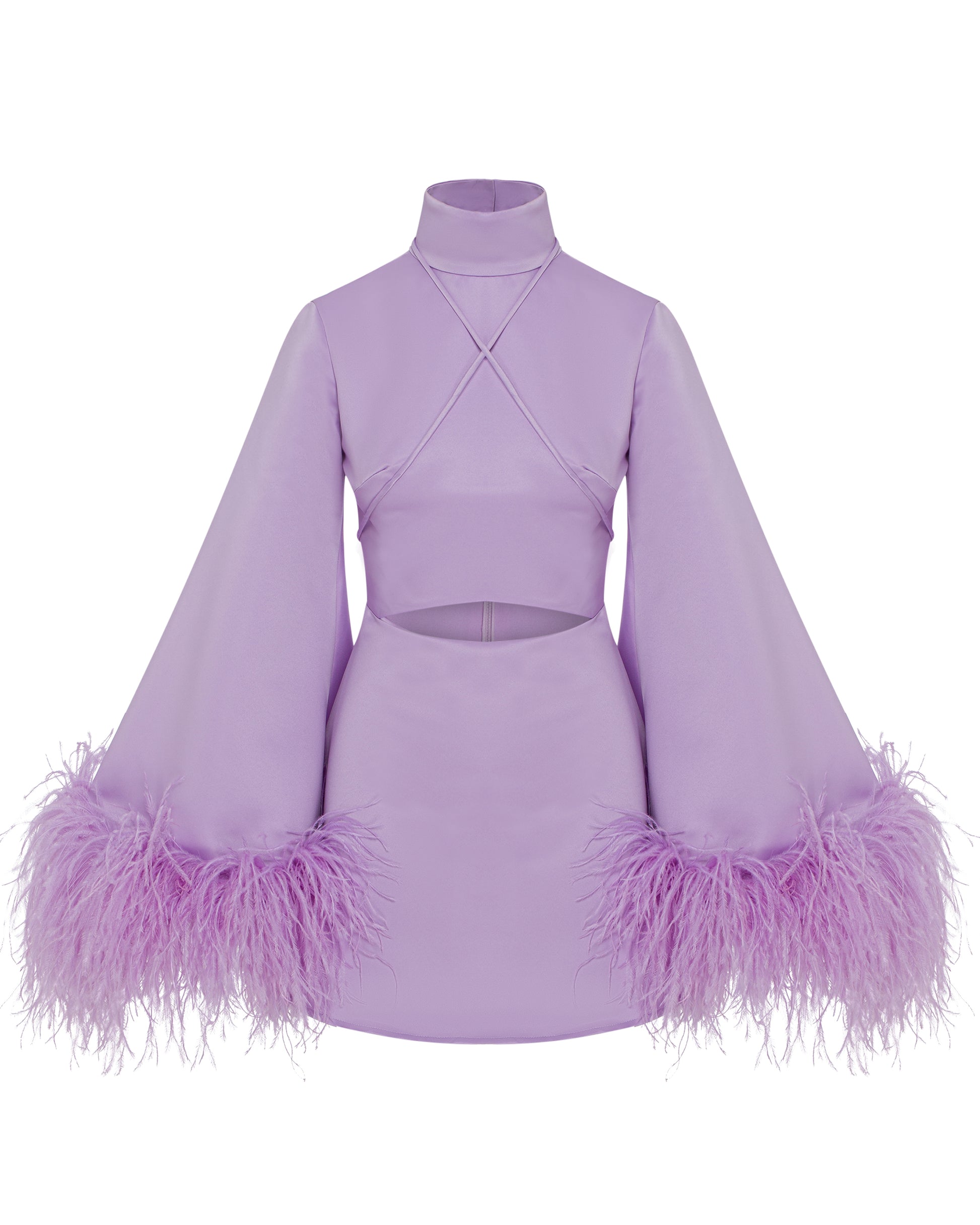 Dress with feathers , ONORI