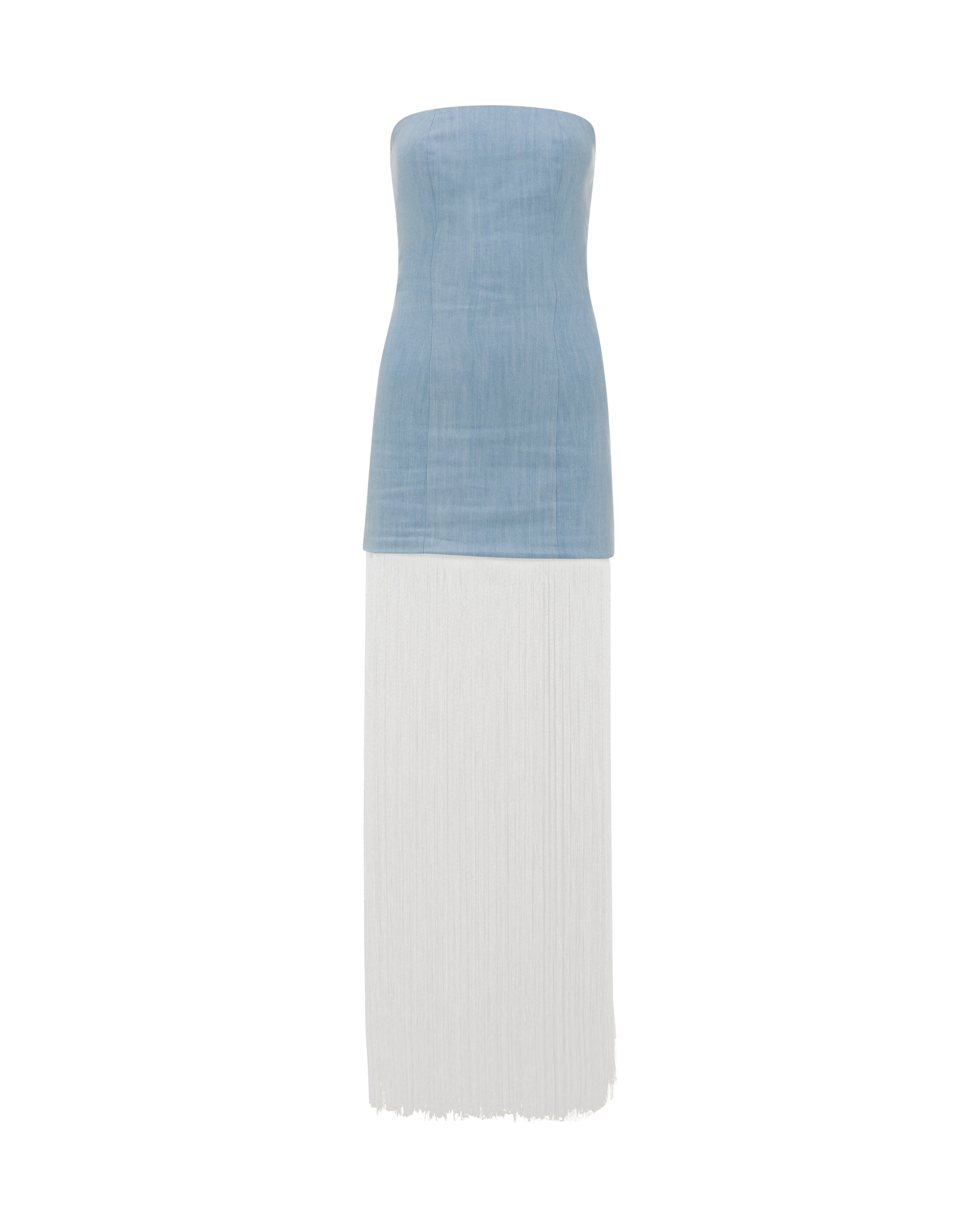open lace back dress Skye Denim Dress