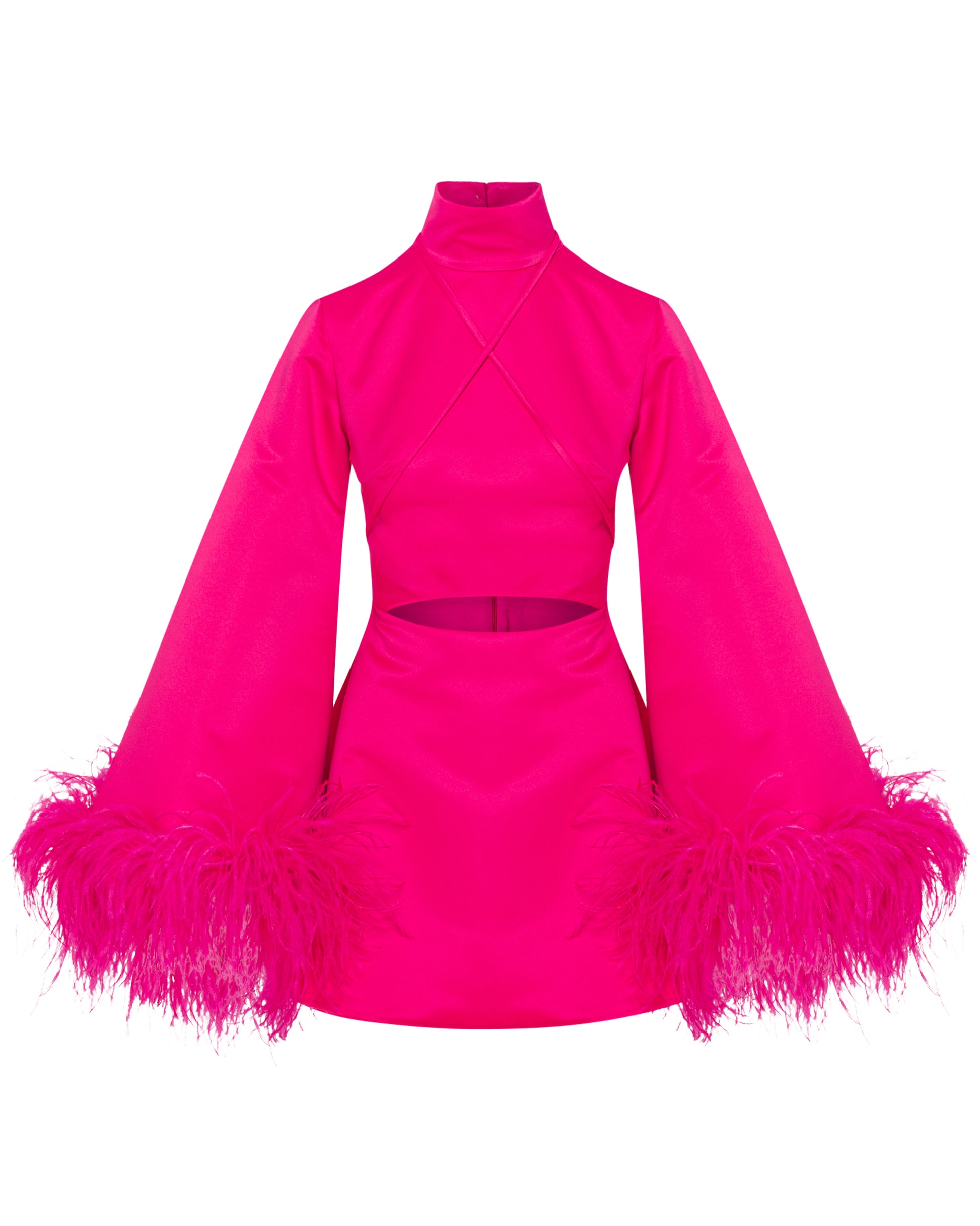 Dress with feathers , ONORI
