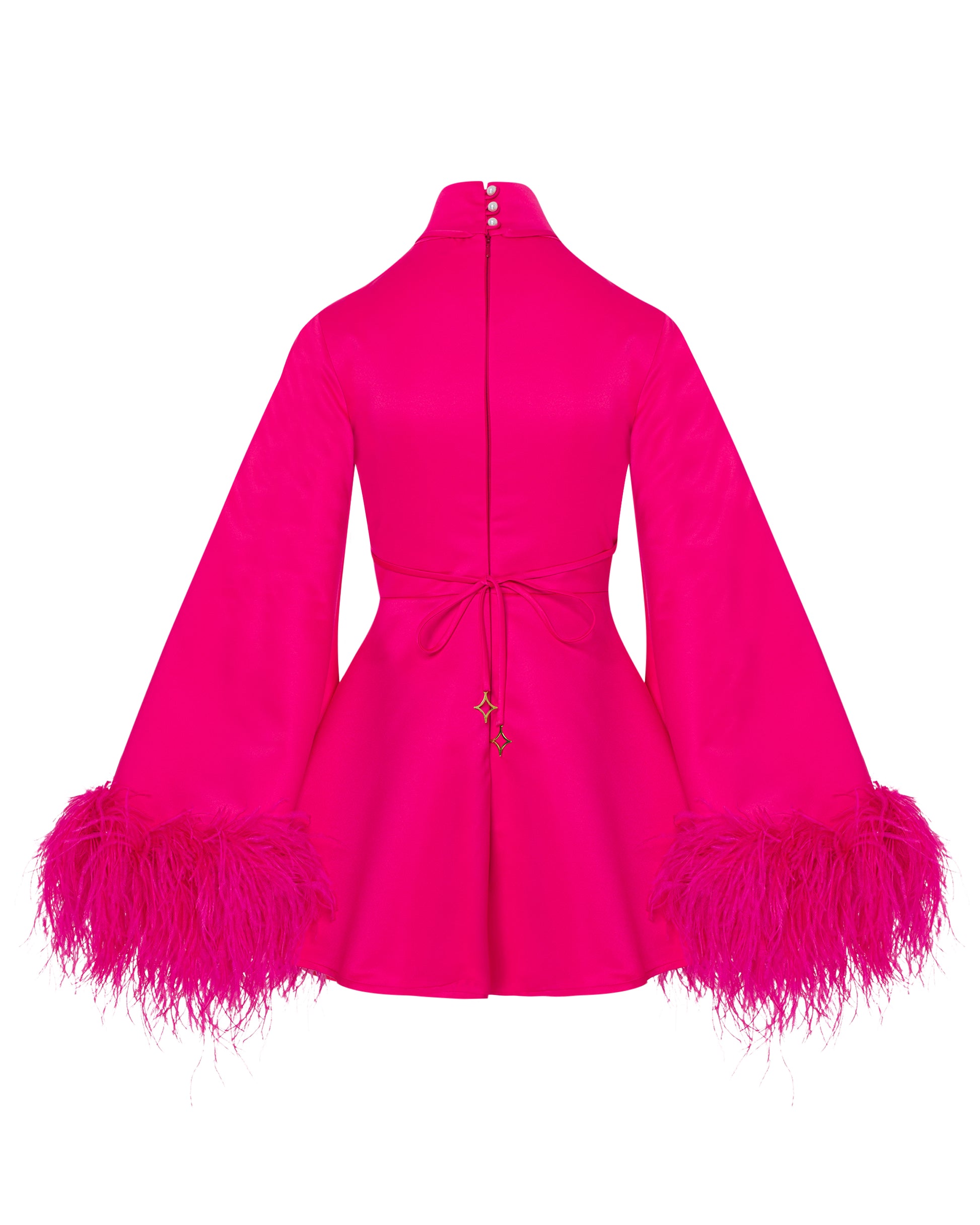 Dress with feathers , ONORI