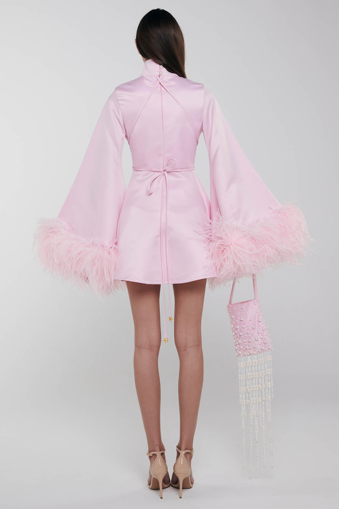 Dress with feathers , ONORI