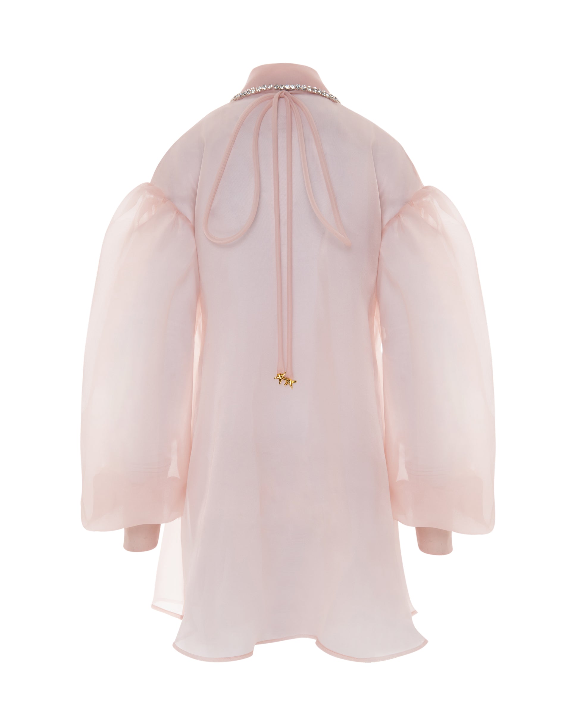 Crystal collared organza shirt, ONORI