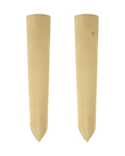 Gold long gloves, Front.