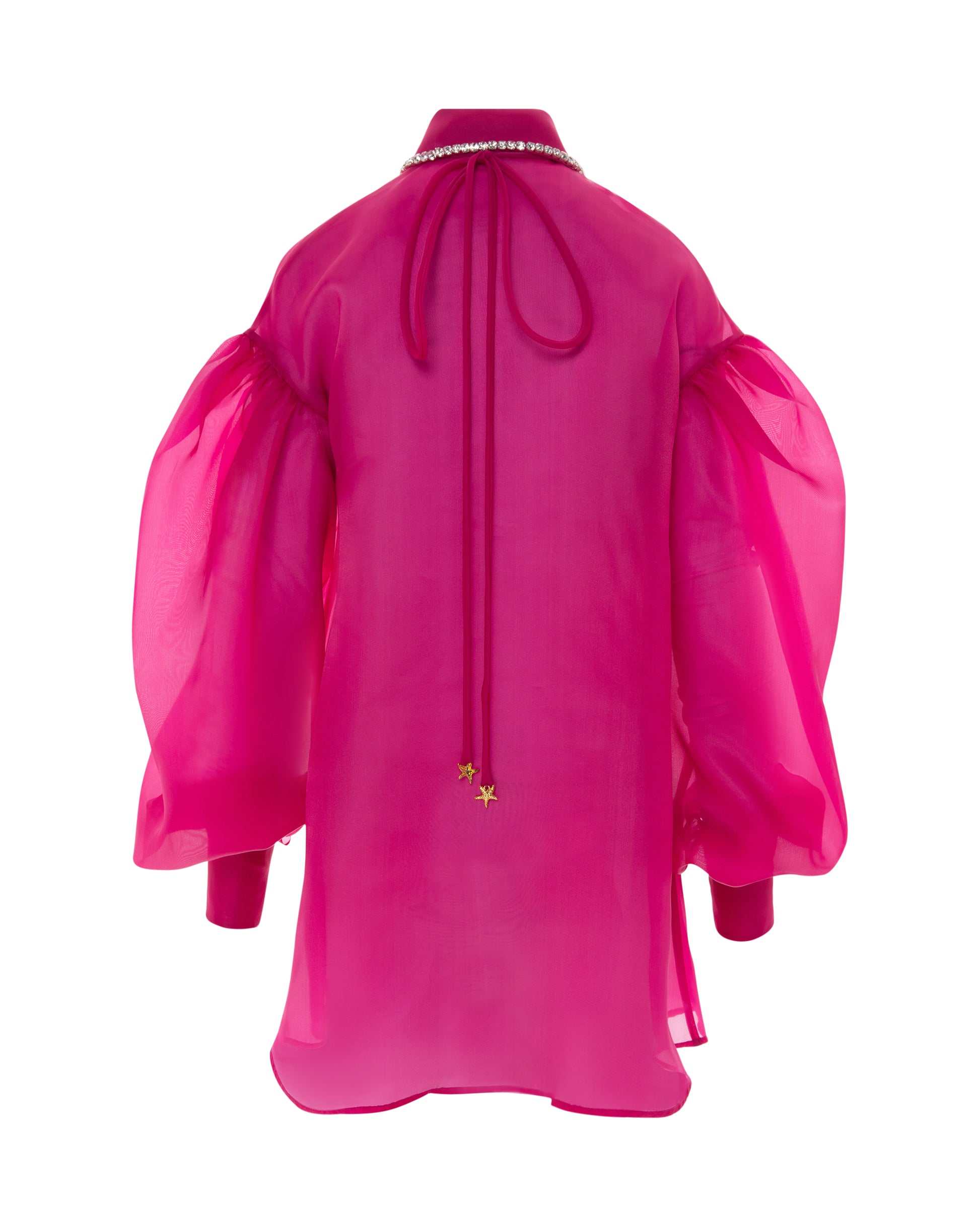Crystal collared organza shirt, ONORI