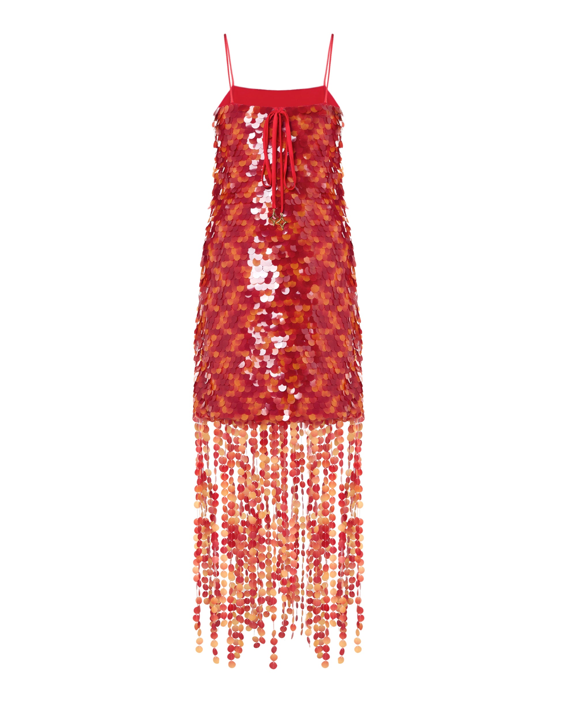 Orange sequin dress ONORI