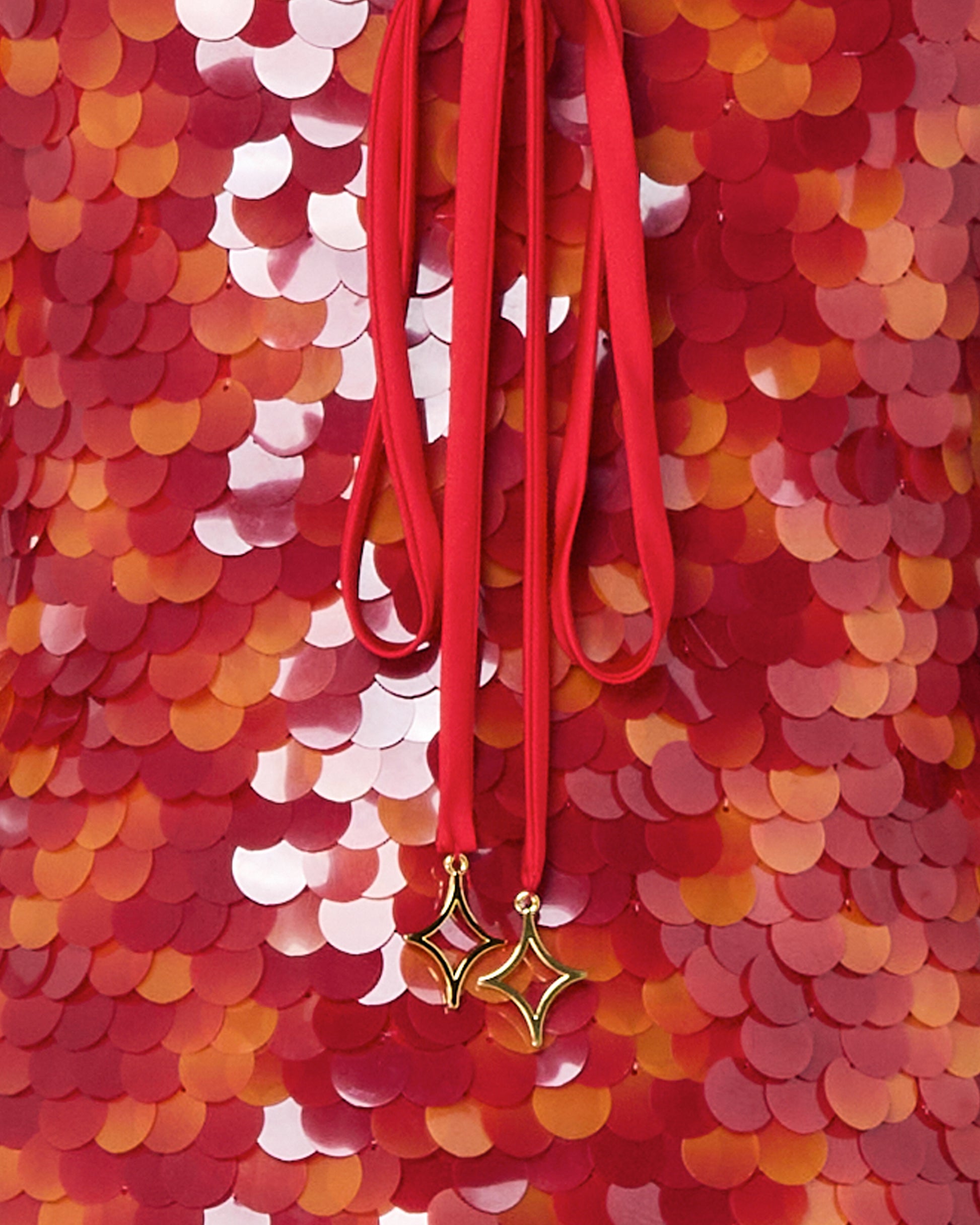Orange sequin dress ONORI