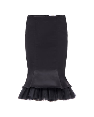 Black skirt with tulle. ONORI