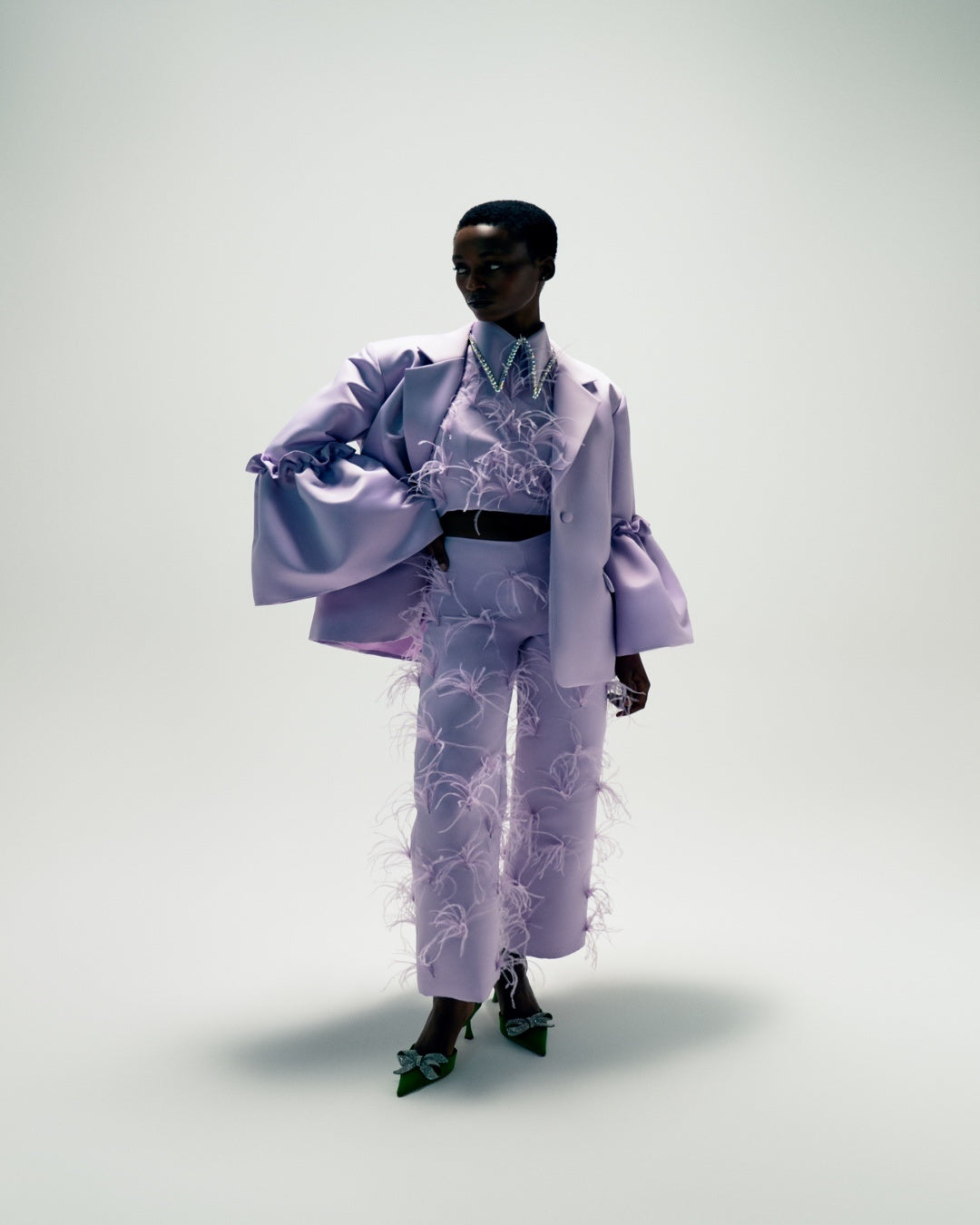 Oversized satin jacket. ONORI