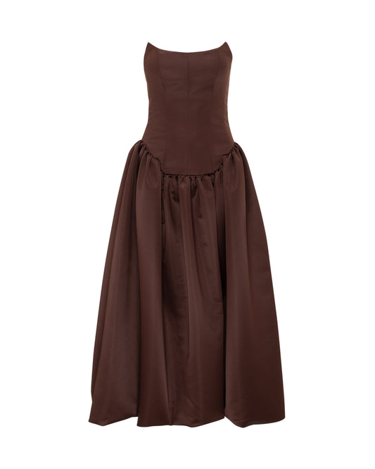 Victoria Dress Brown - ONORI