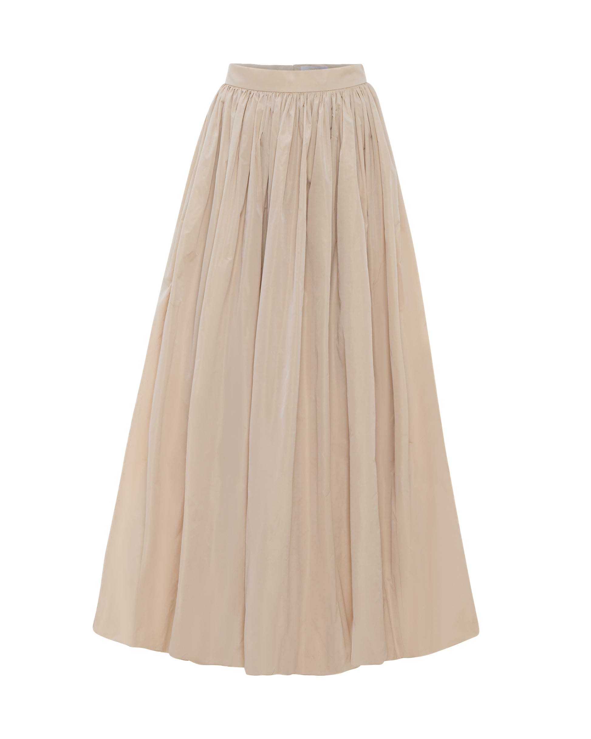 Midi Skirt, High waisted, Champagne, front. 
