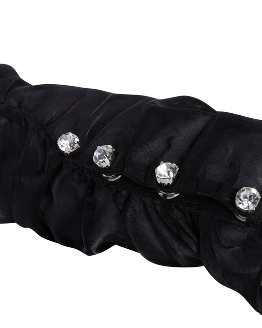 Black Organza Sleeves with crystals