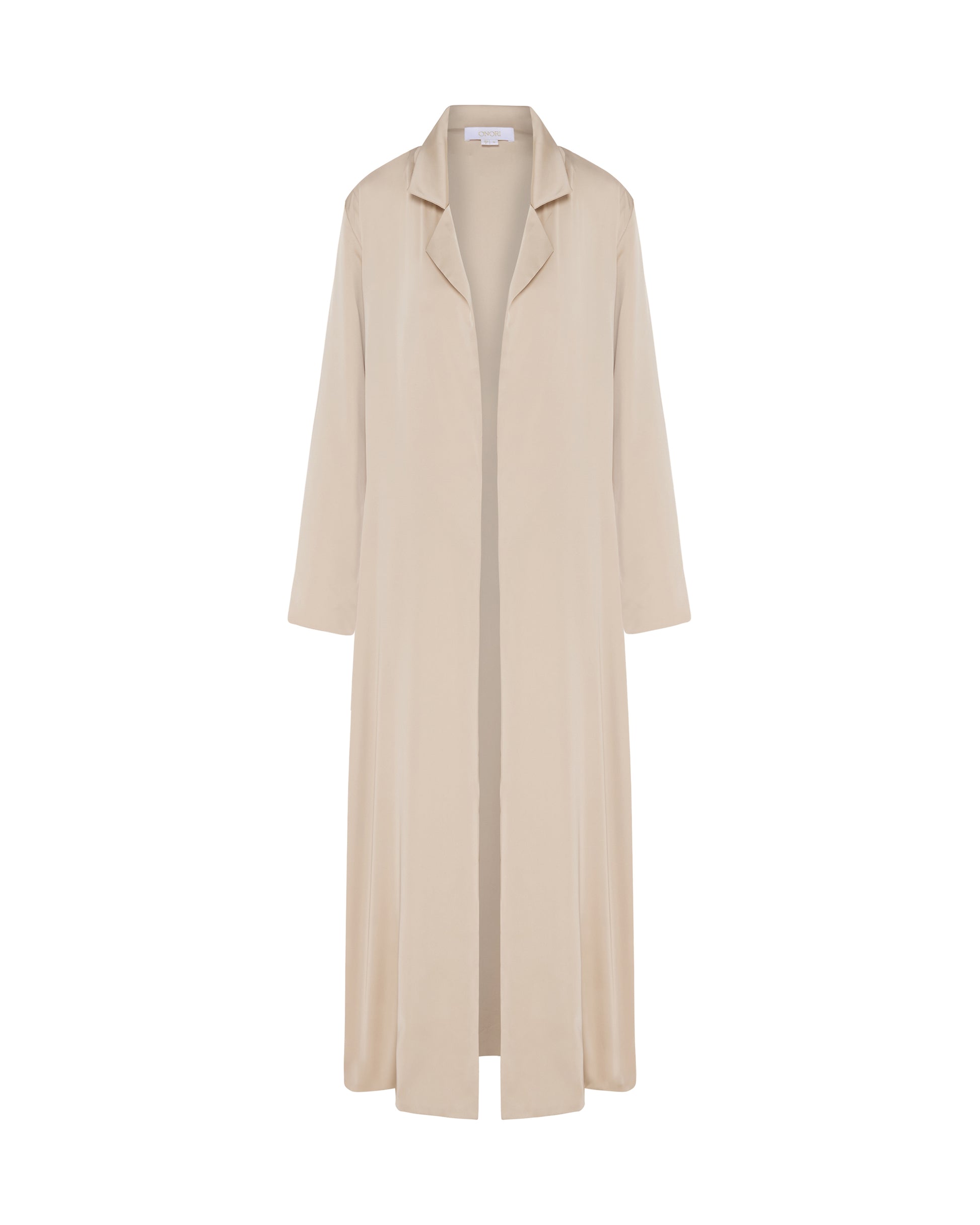 Satin coat, Champagne, Front