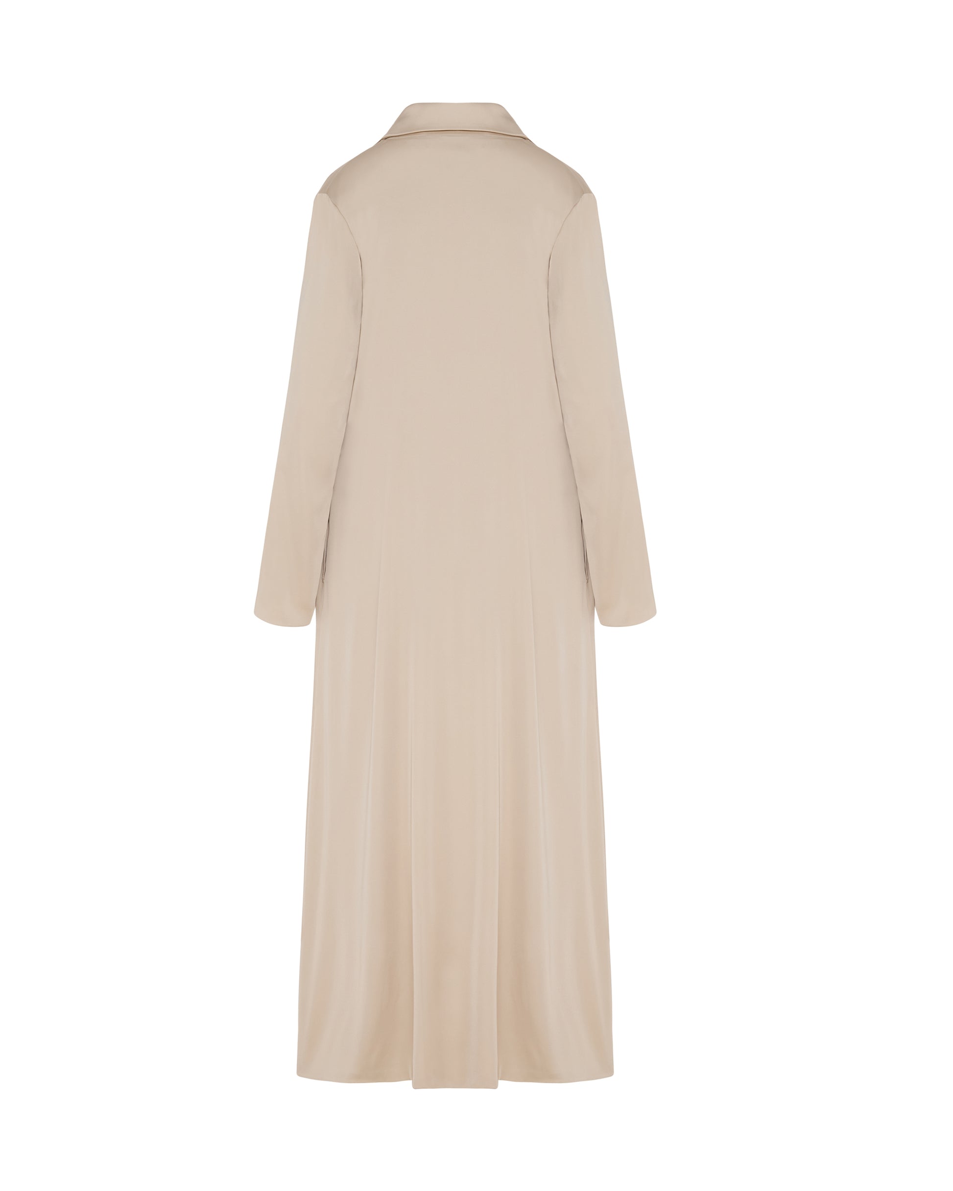 Satin coat, Champagne, Back