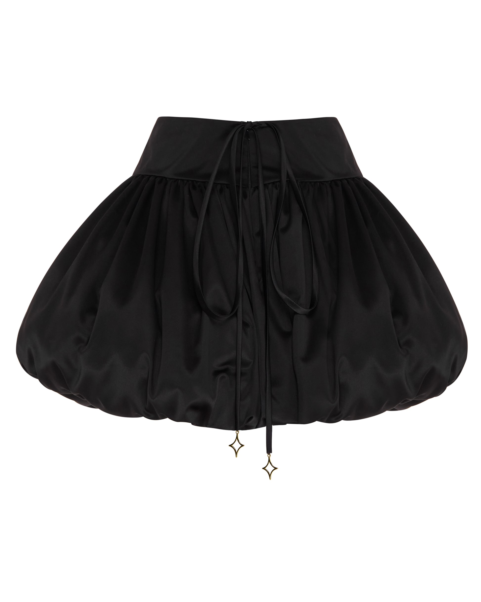 Black high waisted balloon skirt, Back. 