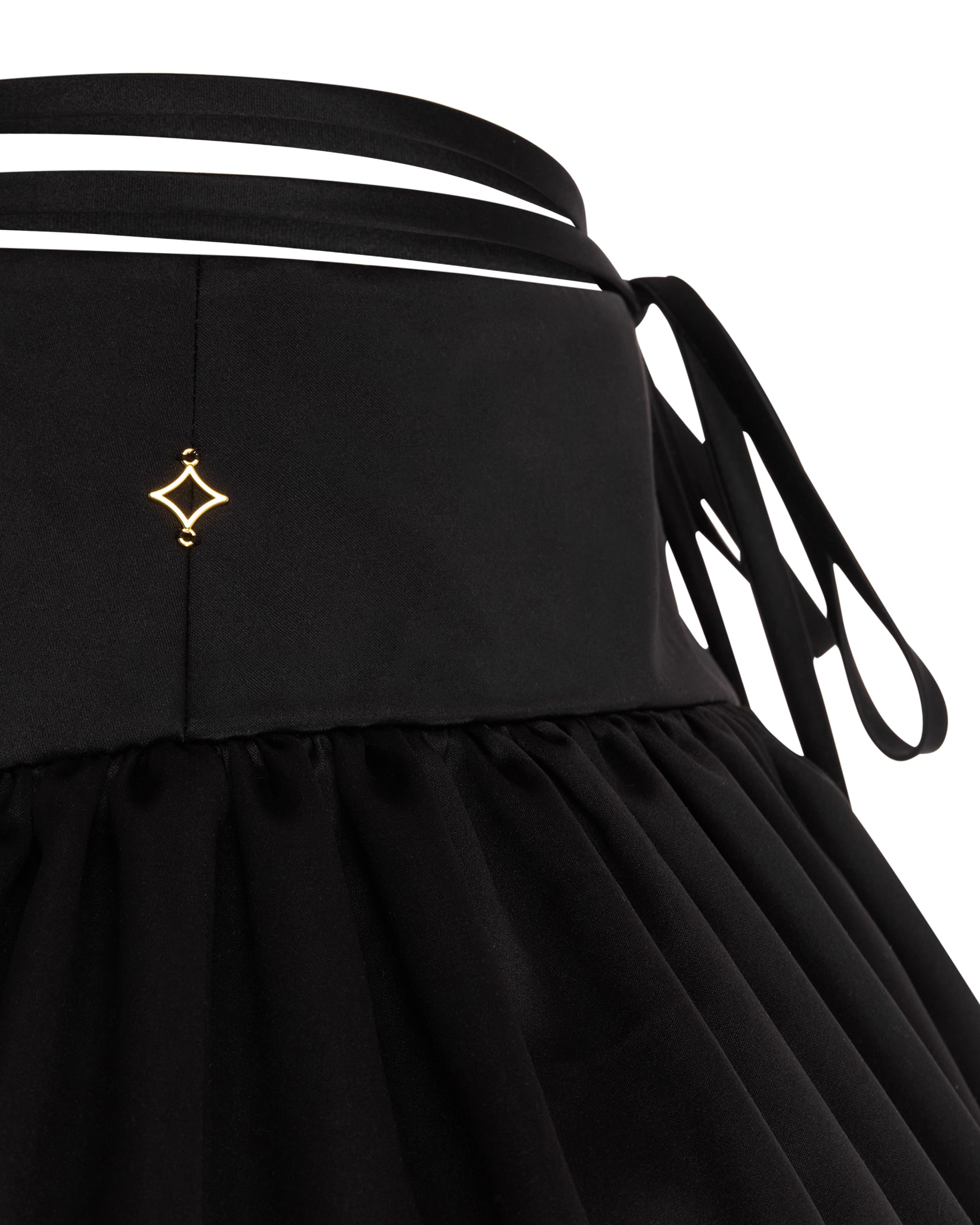 Black high waisted balloon skirt, Side. 